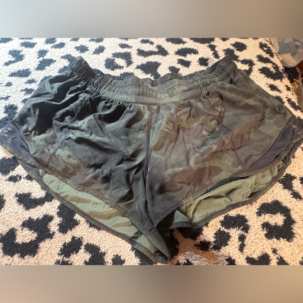 lululemon athletica Green Camo Athletic Shorts